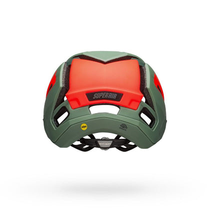 Bell Super Air R Spherical MIPS Helmet Matte Gloss Green Infrared - Bell Bike Helmets
