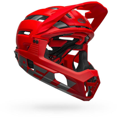 Bell Super Air R Spherical MIPS Helmet Matte Gloss Red Gray - Bell Bike Helmets