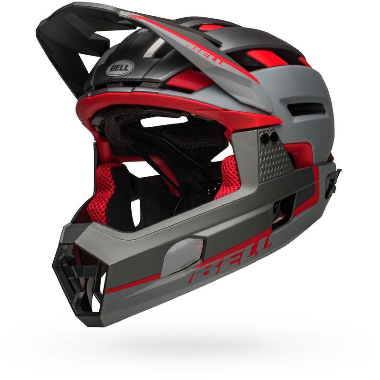 Bell Super Air R Spherical MIPS Helmet Matte Gray Red - Bell Bike Helmets