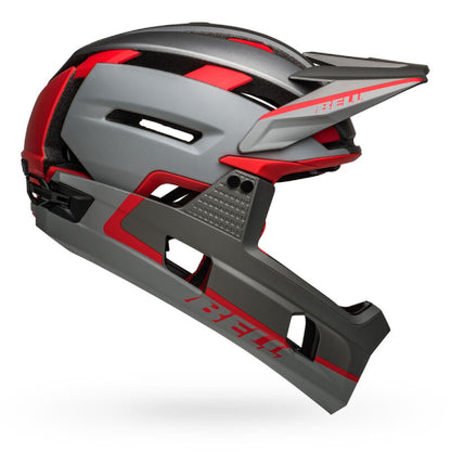 Bell Super Air R Spherical MIPS Helmet Matte Gray Red - Bell Bike Helmets