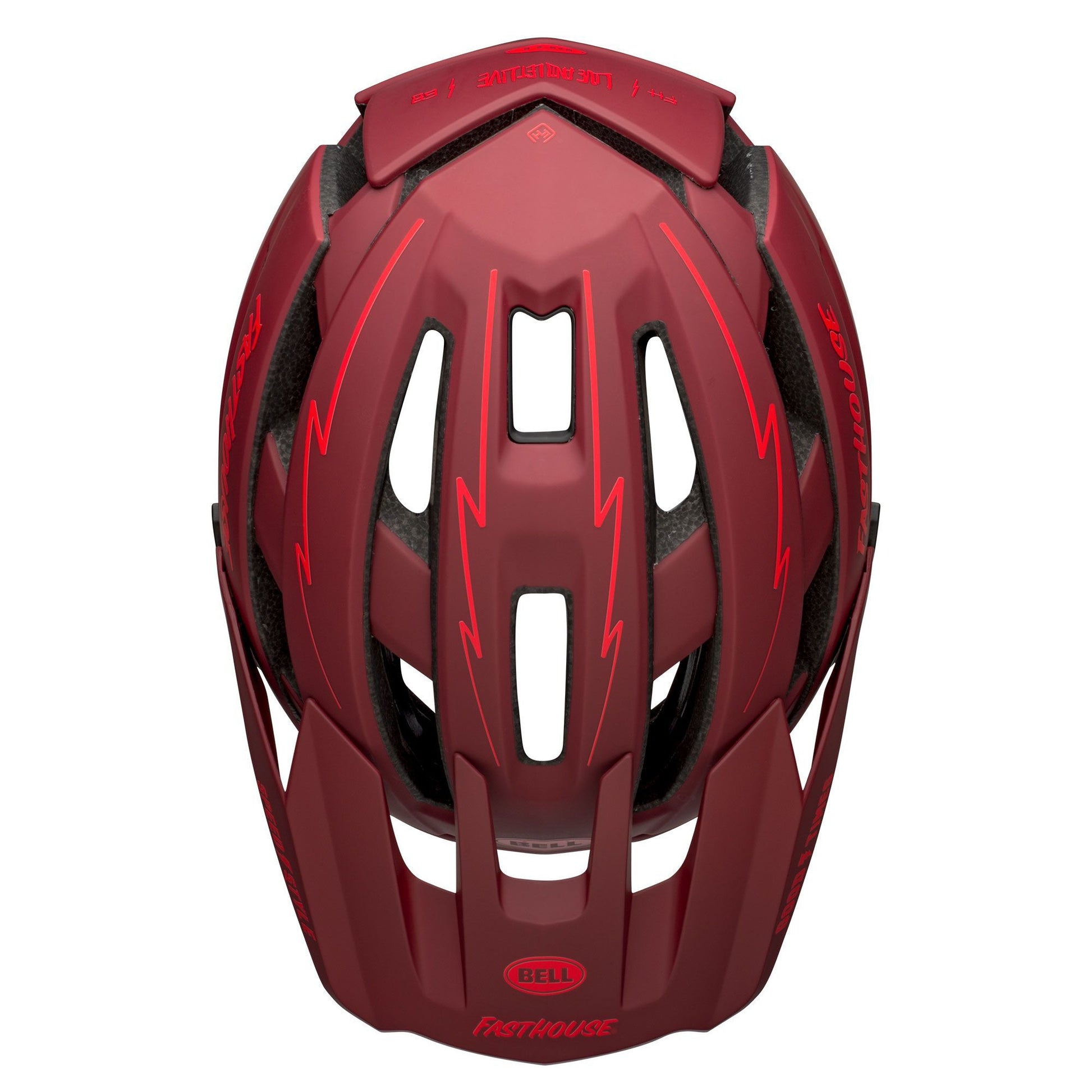 Bell Super Air Spherical Helmet Fasthouse Matte Red/Black Bike Helmets