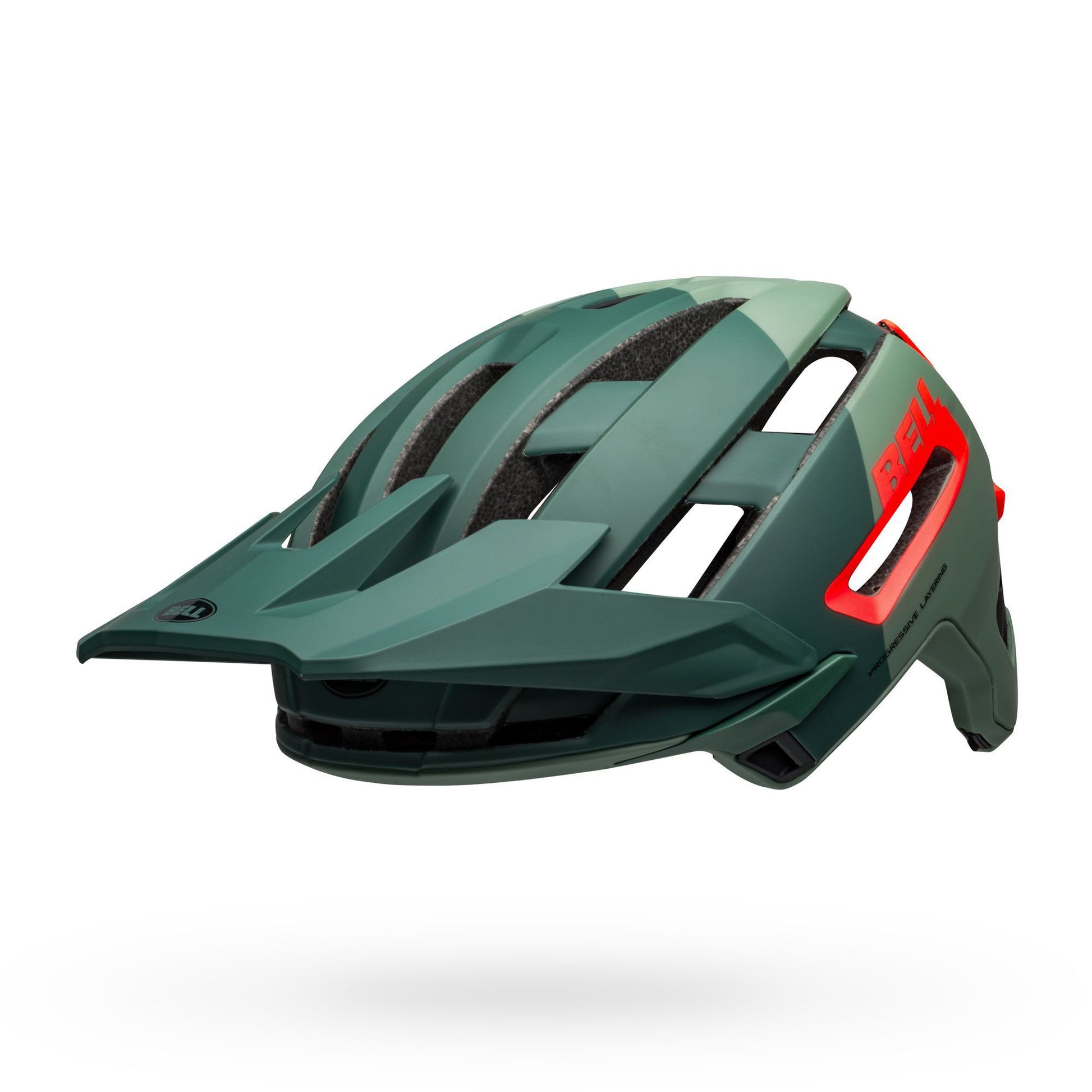 Bell Super Air Spherical Helmet Matte/Gloss Green/Infrared Bike Helmets
