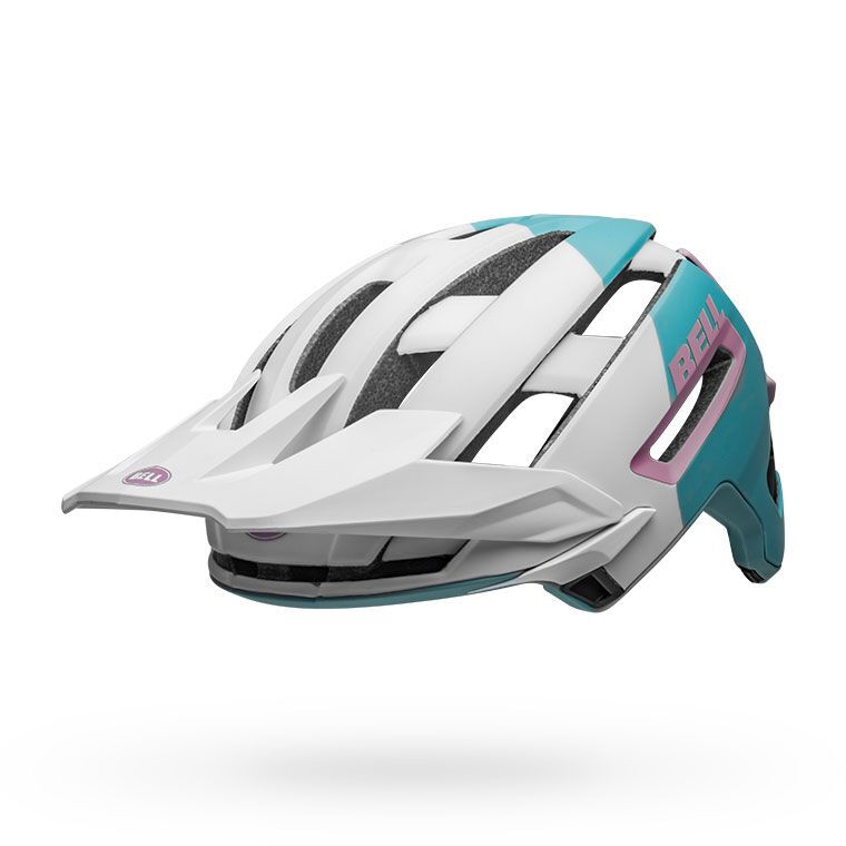 Bell Super Air Spherical Helmet Matte/Gloss White/Purple L Bike Helmets