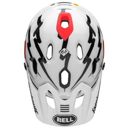 Bell Super DH Spherical MIPS Helmet Fasthouse Matte Gloss White Black - Bell Bike Helmets