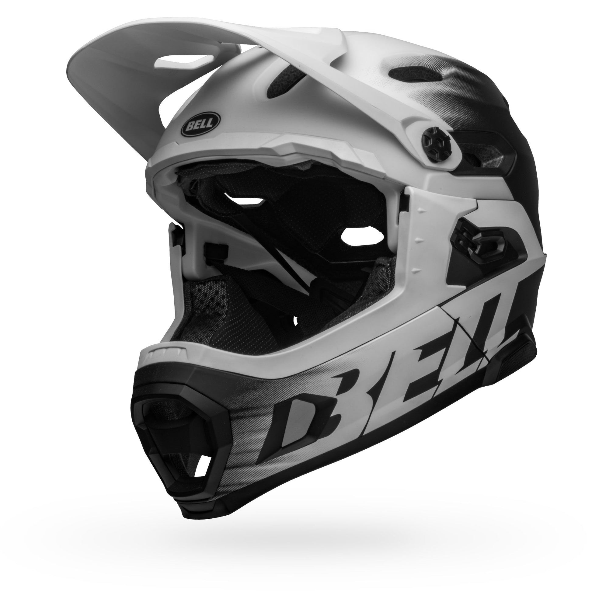 Bell Super DH Spherical Helmet Matte Black/White Bike Helmets