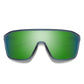 Smith Boomtown Sunglasses Matte Stone Crystal ChromaPop Green Mirror Sunglasses
