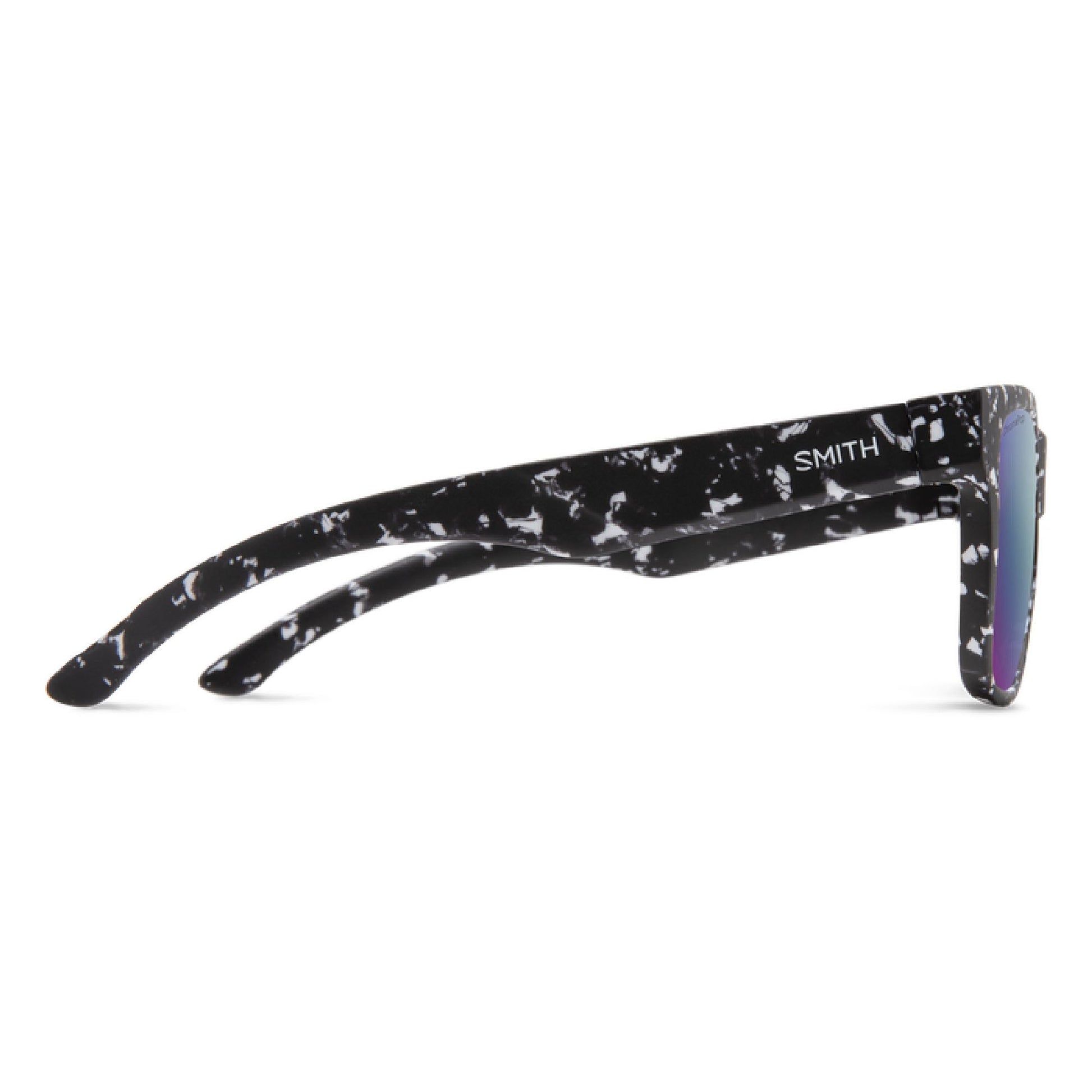 Smith Lowdown 2 Sunglasses Matte Black Marble / ChromaPop Polarized Violet Mirror Lens Sunglasses