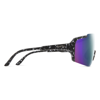 Smith Flywheel Sunglasses Matte Black Marble ChromaPop Violet Mirror - Smith Sunglasses