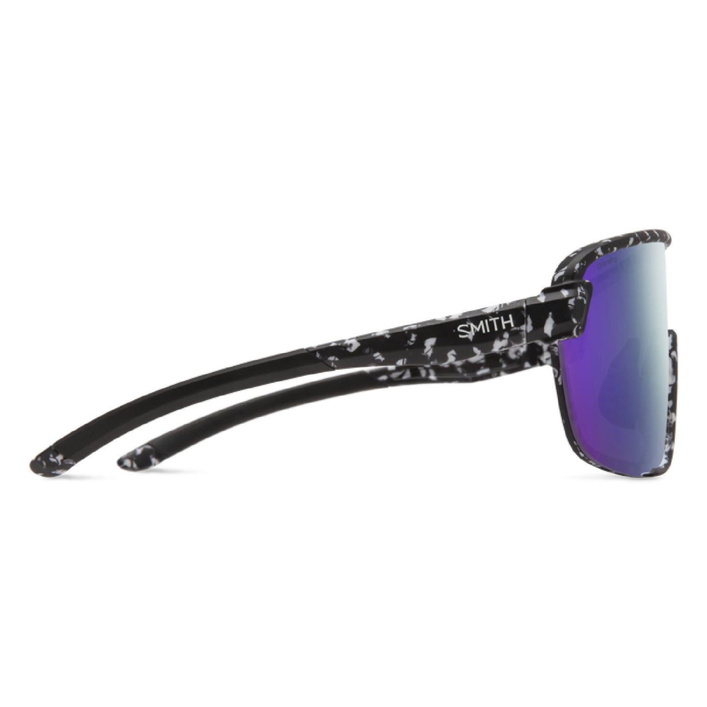Smith Bobcat Sunglasses Matte Black Marble / ChromaPop Violet Mirror Lens Sunglasses