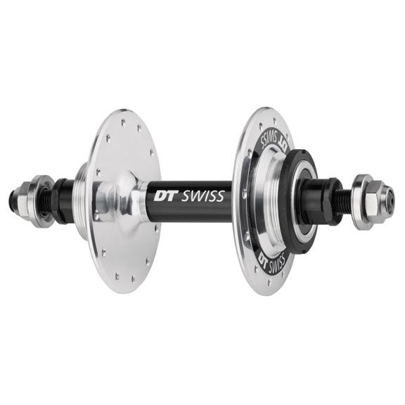 DT Swiss 370 Track Rear Hub - 10 x 1 Threaded x 120mm Rim Brake Threaded Polished 24H - DT Swiss Rear Hub