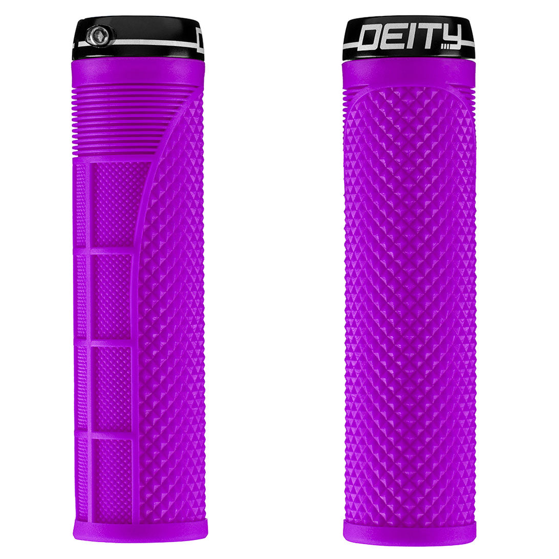 Deity Megattack Grips Purple - Deity Components Lock-On Grips