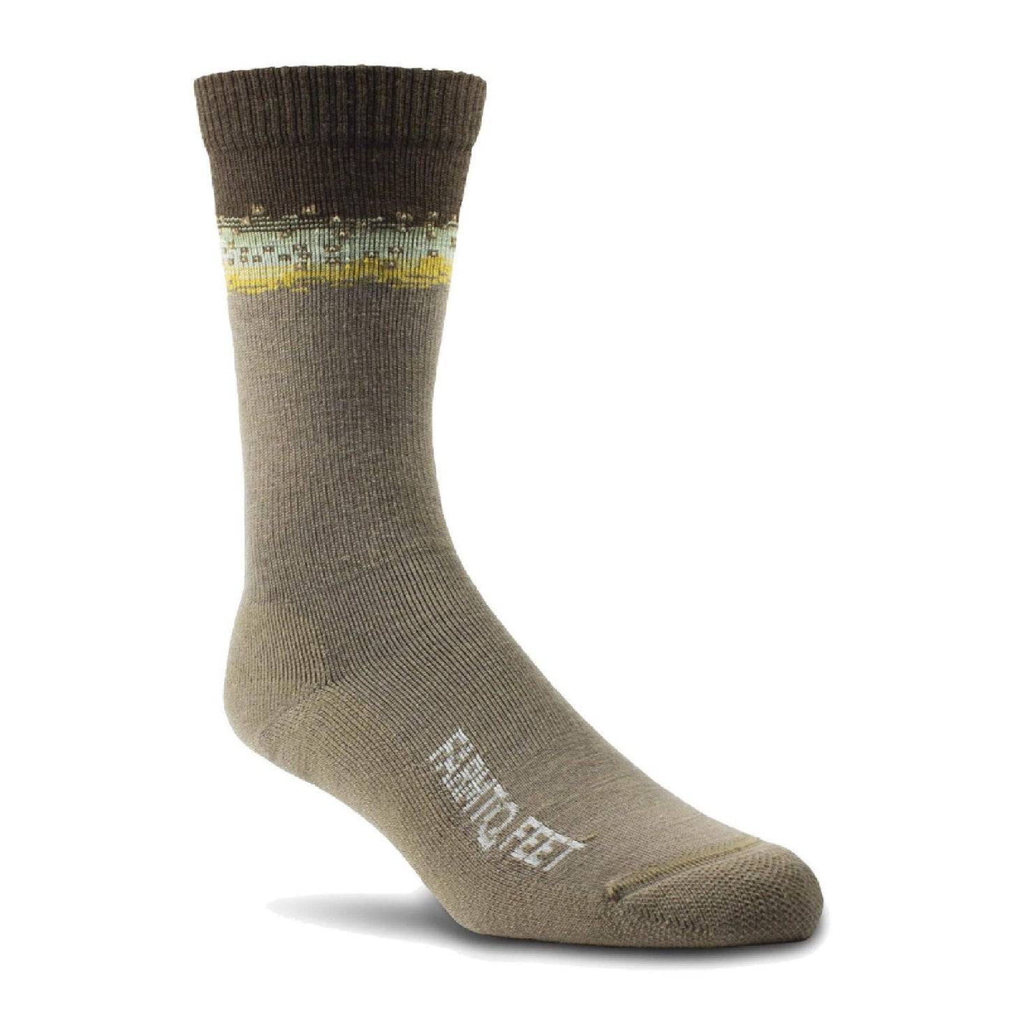 Farm To Feet Missoula Light Cushion Crew Socks Brown Trout XL - Farm To Feet Socks