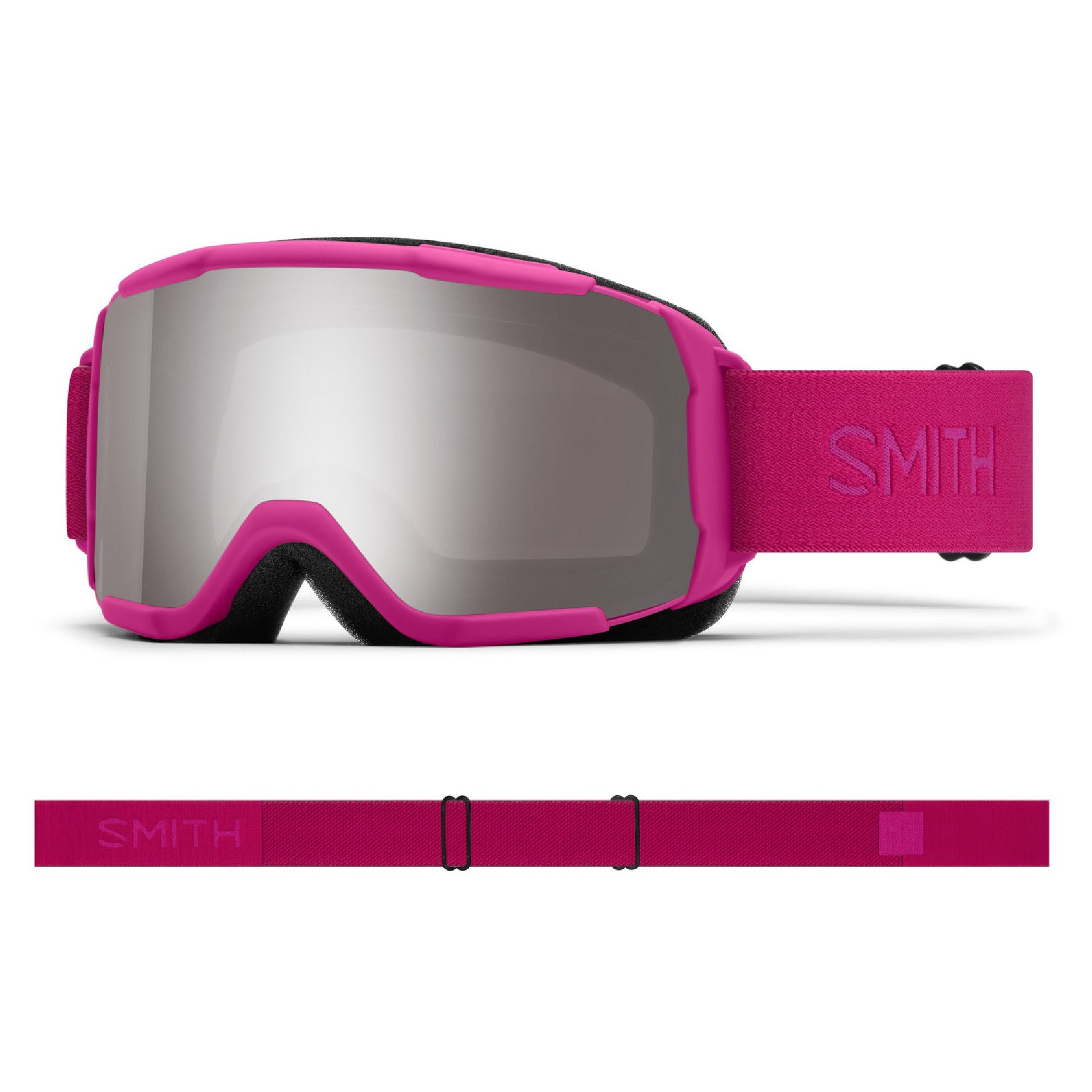 Smith Showcase OTG Snow Goggle Fuschia ChromaPop Sun Platinum Mirror - Smith Snow Goggles