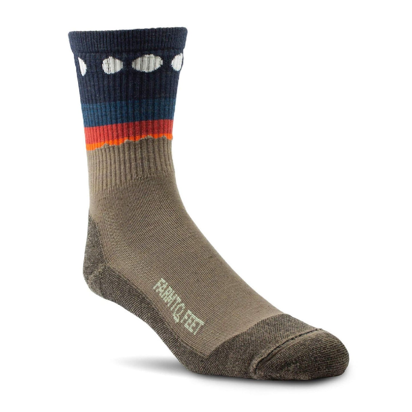 Farm To Feet Flagstaff Light Cushion 3/4 Crew Socks Driftwood S - Farm To Feet Socks