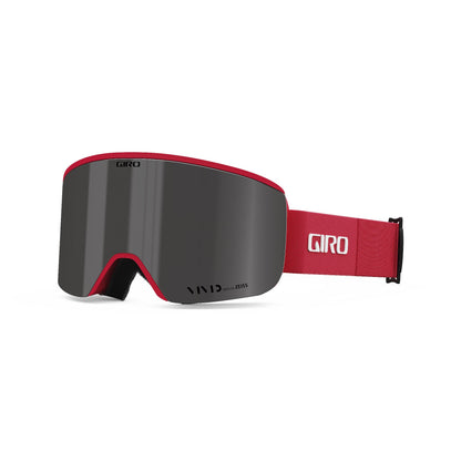 Giro Axis Snow Goggles Red & Black Thirds Vivid Smoke - Giro Snow Goggles