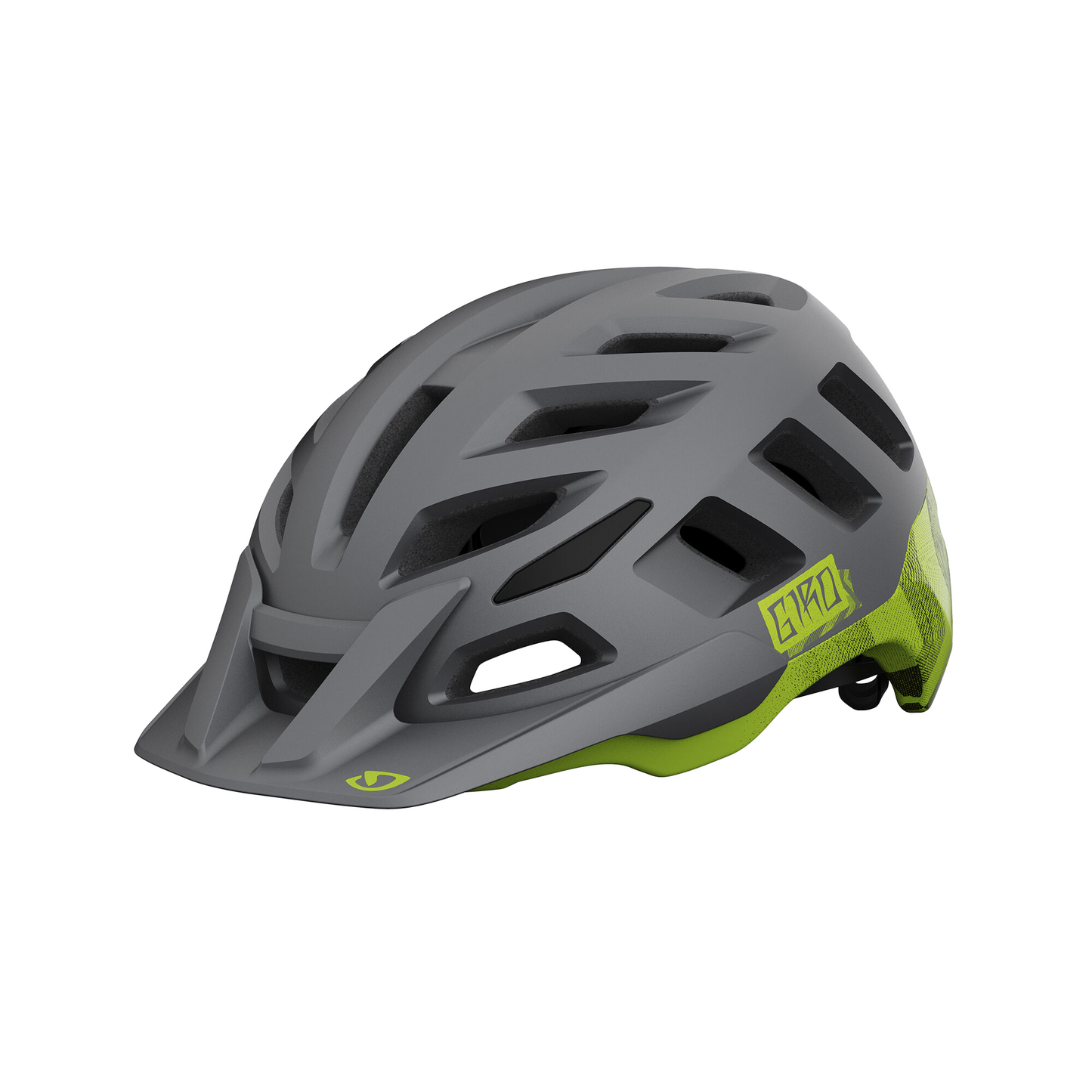 Giro Radix MIPS Helmet Matte Metallic Black/Ano Lime Bike Helmets