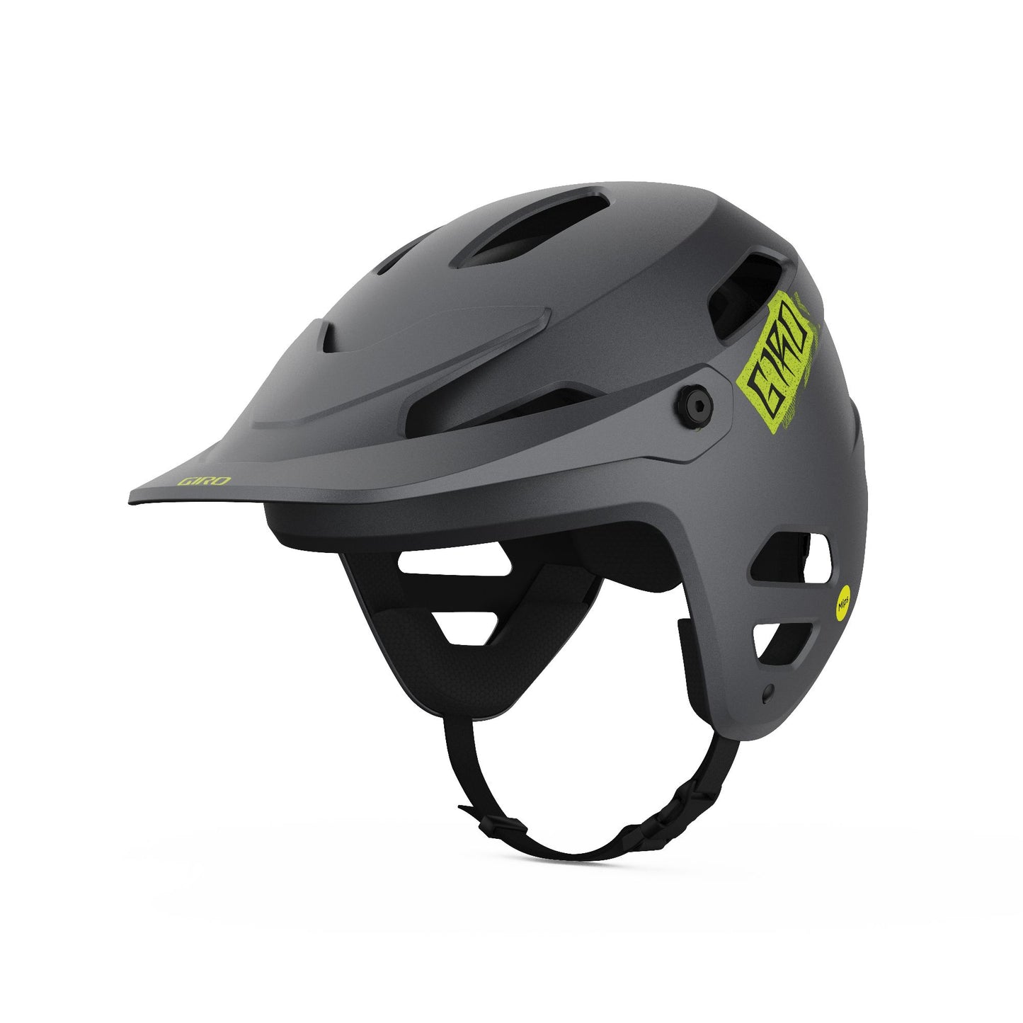 Giro Tyrant Spherical Helmet Matte Metallic Black/Ano Lime Bike Helmets