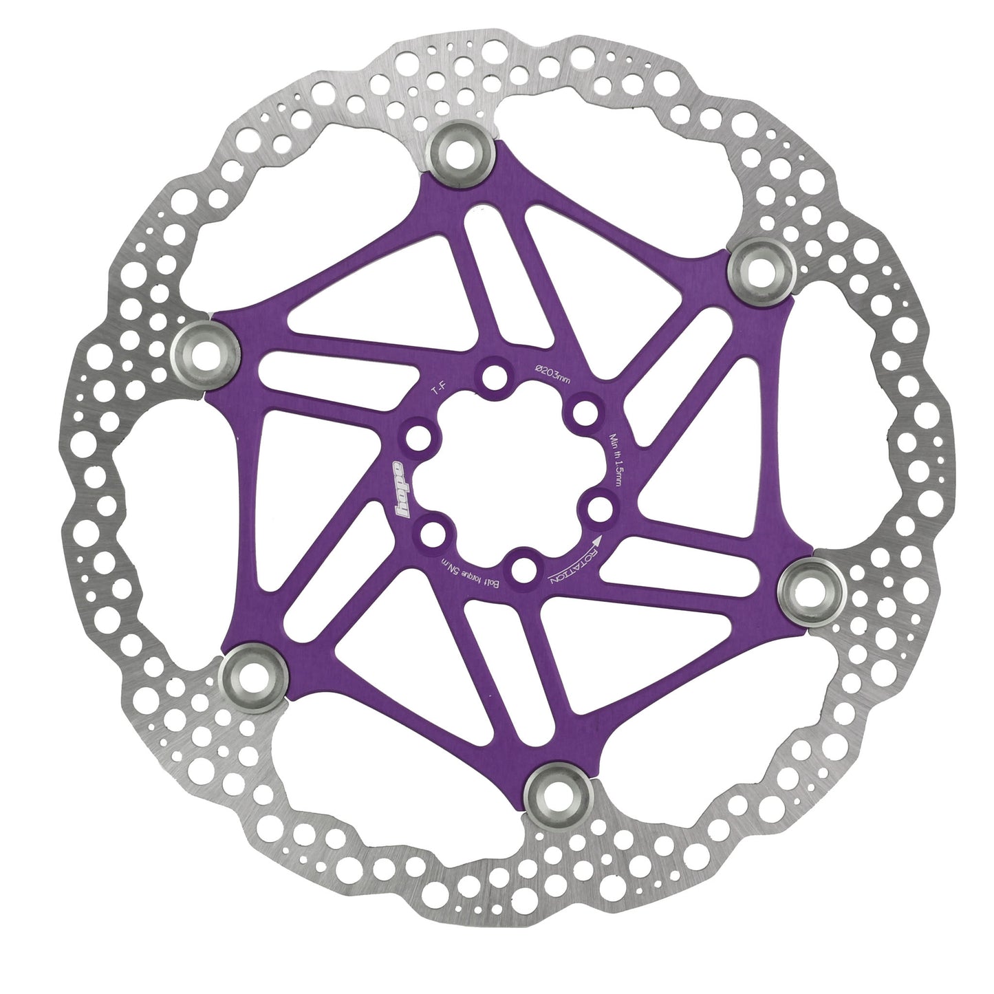 Hope Floating Rotor Floating/Wave 203mm Purple - Hope Disc Rotor