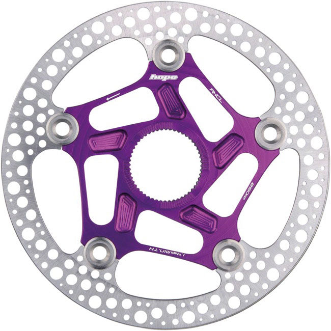 Hope RX Disc Rotor - 140mm Center-Lock Purple - Hope Disc Rotor