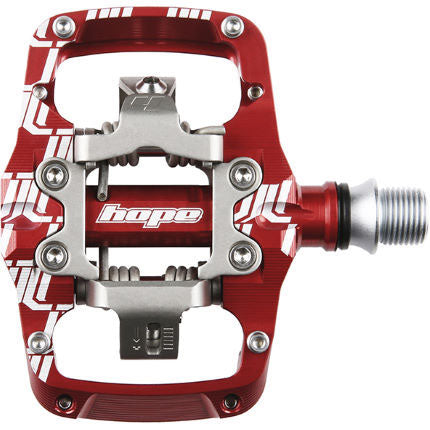 Hope Union TC Pedals - Dual Sided Clipless with Platform 9/16" Red - Hope Pedals