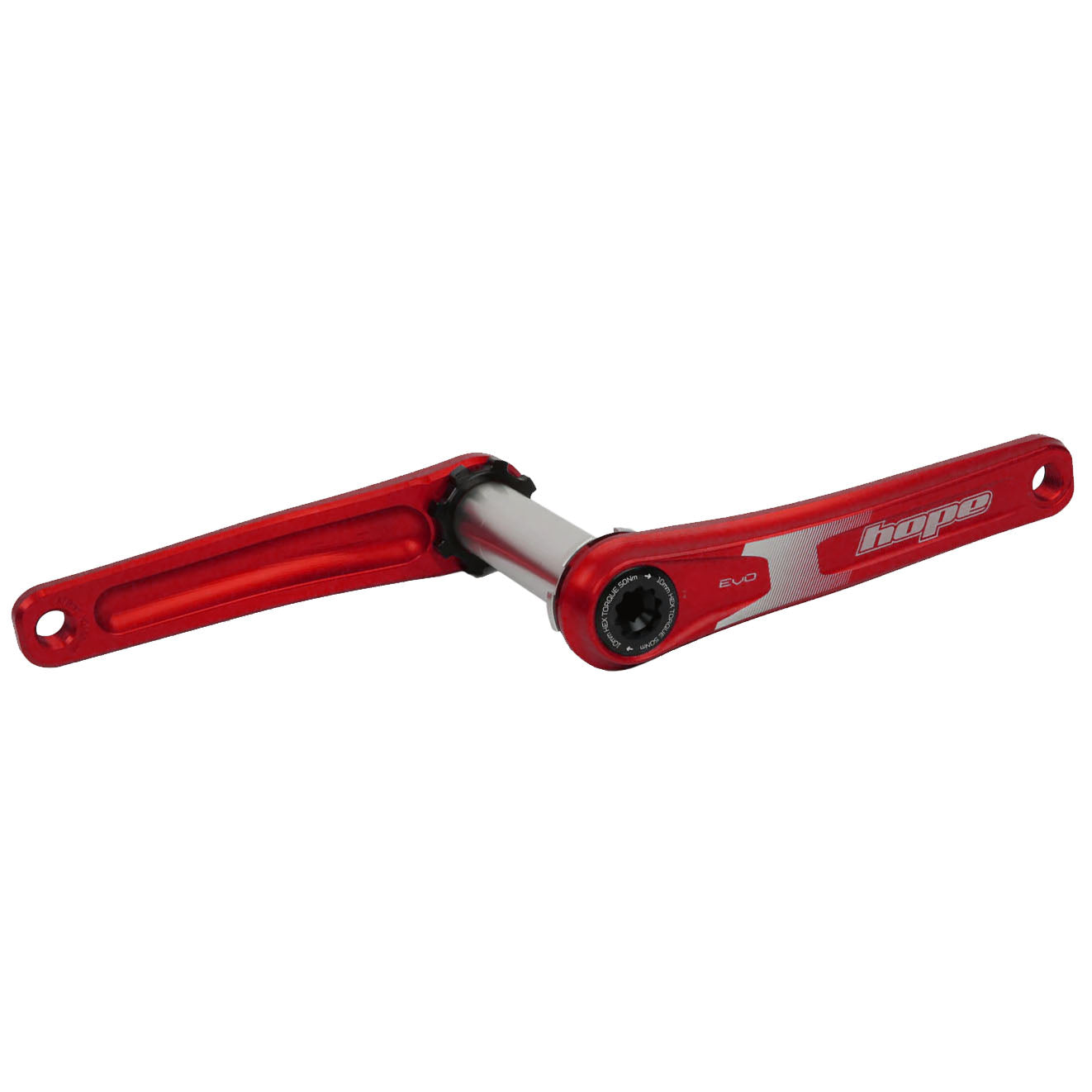 Hope Evo Crankset No Spider(68/73mm) 155mm Red - Hope Cranksets and Arms