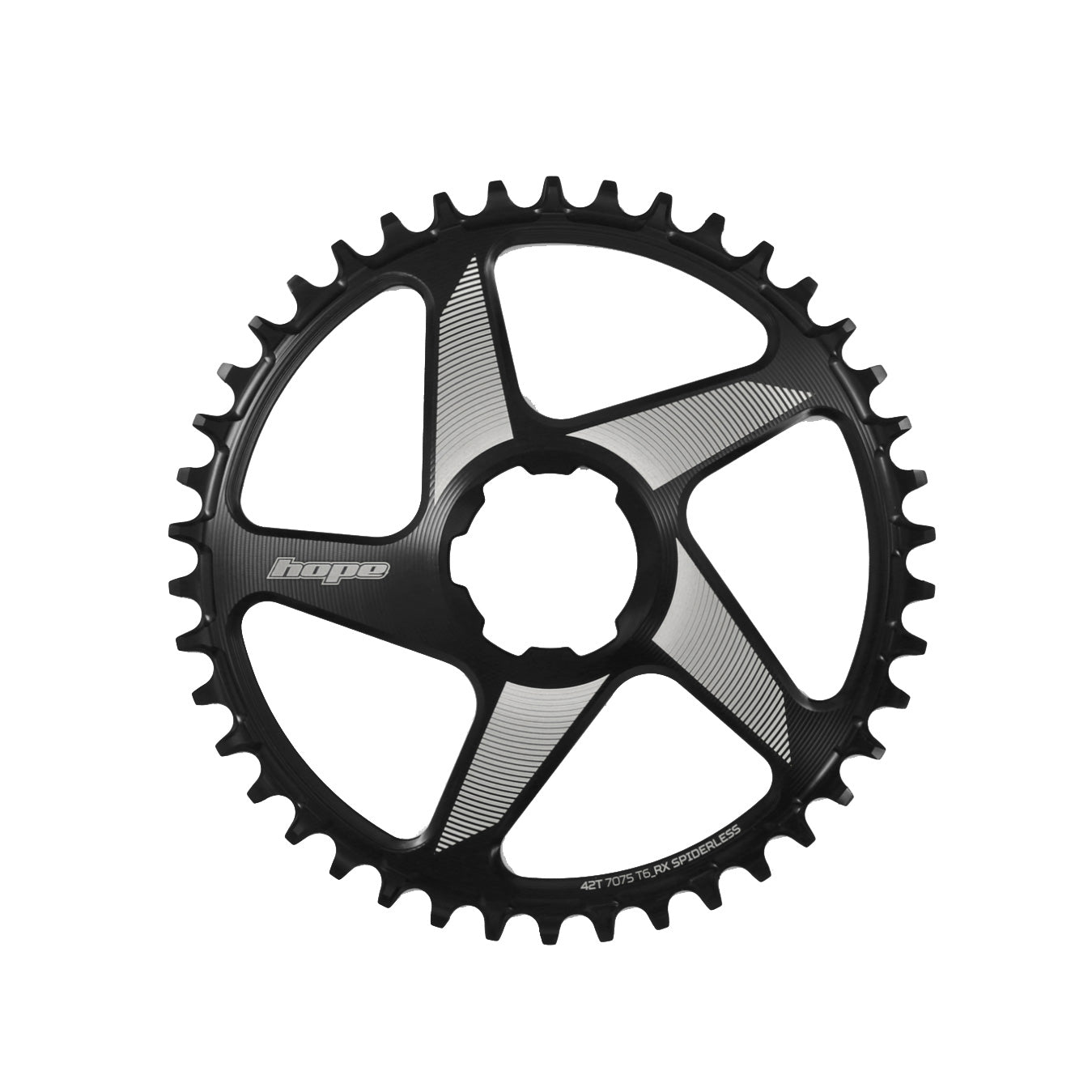 Hope RX Spiderless Chainring - 40t Hope Direct Mount Black - Hope Chainrings