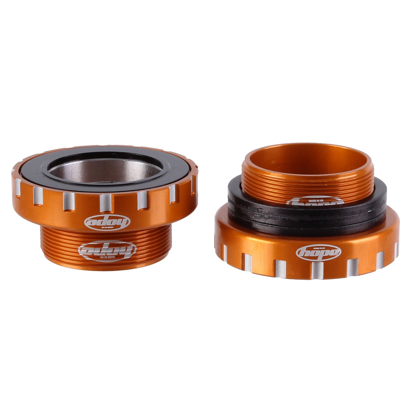 Hope BSA30 Threaded Bottom Bracket - 68/73/83/100/120mm For 30mm Spindle Stainless Orange - Hope Bottom Brackets