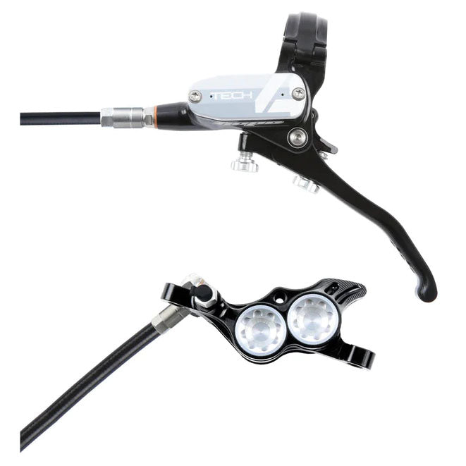 Hope Tech 4 E4 Disc Brake and Lever Set - Front Hydraulic Post Mount Silver - Hope Disc Brake & Lever