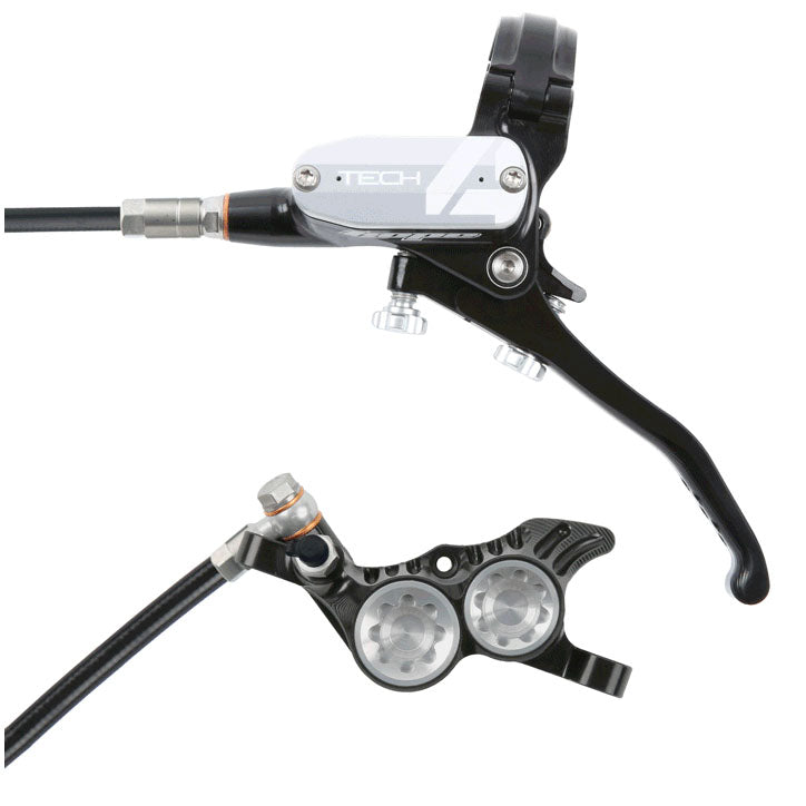 Hope Tech 4 V4 Disc Brake and Lever Set - Front Hydraulic Post Mount Silver - Hope Disc Brake & Lever