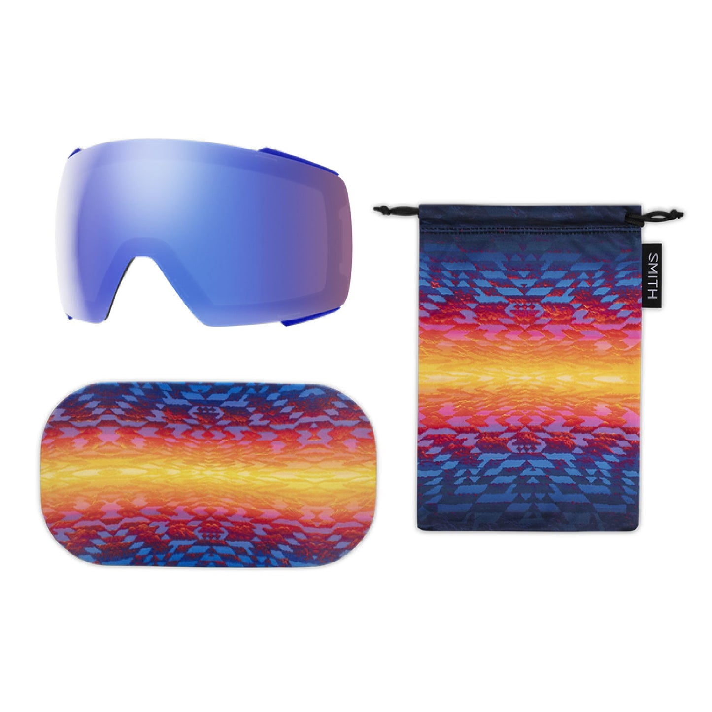 Smith I/O MAG Low Bridge Fit Snow Goggle Artist Series | Justin Lovato ChromaPop Sun Red Mirror - Smith Snow Goggles