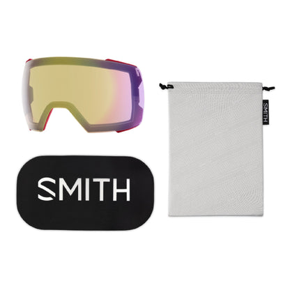 Smith I/O MAG XL Low Bridge Fit Snow Goggle Black ChromaPop Photochromic Rose Flash - Smith Snow Goggles