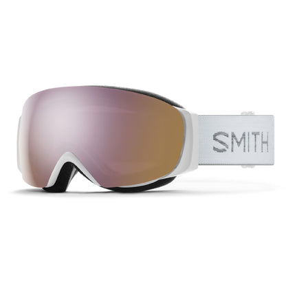 Smith I/O MAG S Snow Goggle White Chunky Knit ChromaPop Everyday Rose Gold Mirror - Smith Snow Goggles