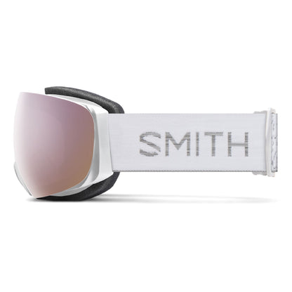 Smith I/O MAG S Snow Goggle White Chunky Knit ChromaPop Everyday Rose Gold Mirror - Smith Snow Goggles