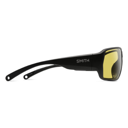 Smith Castaway Sunglasses Matte Black ChromaPop Glass Polarized Low Light Yellow - Smith Sunglasses