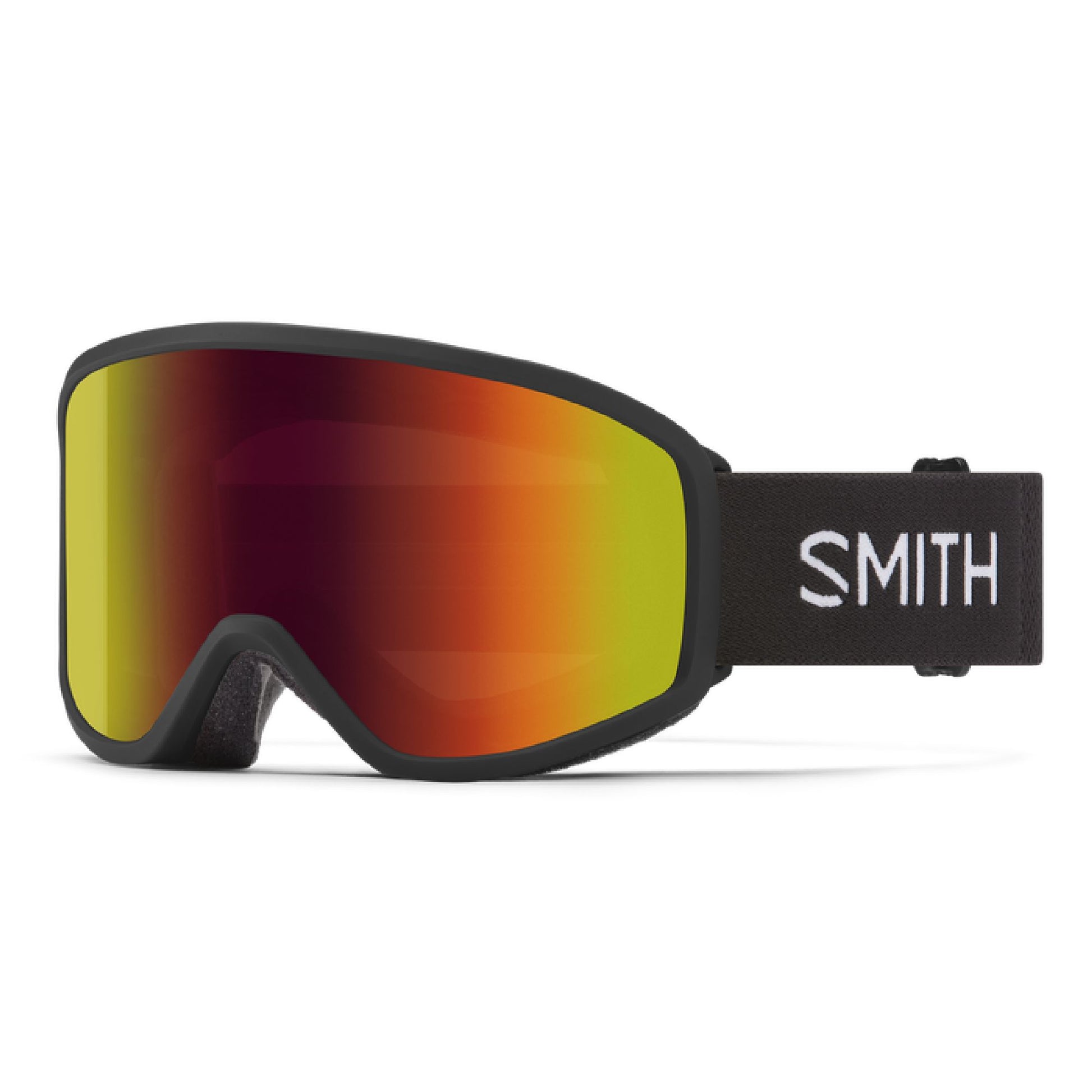 Smith Reason OTG Low Bridge Fit Snow Goggle Black / Red Sol-X Mirror Snow Goggles