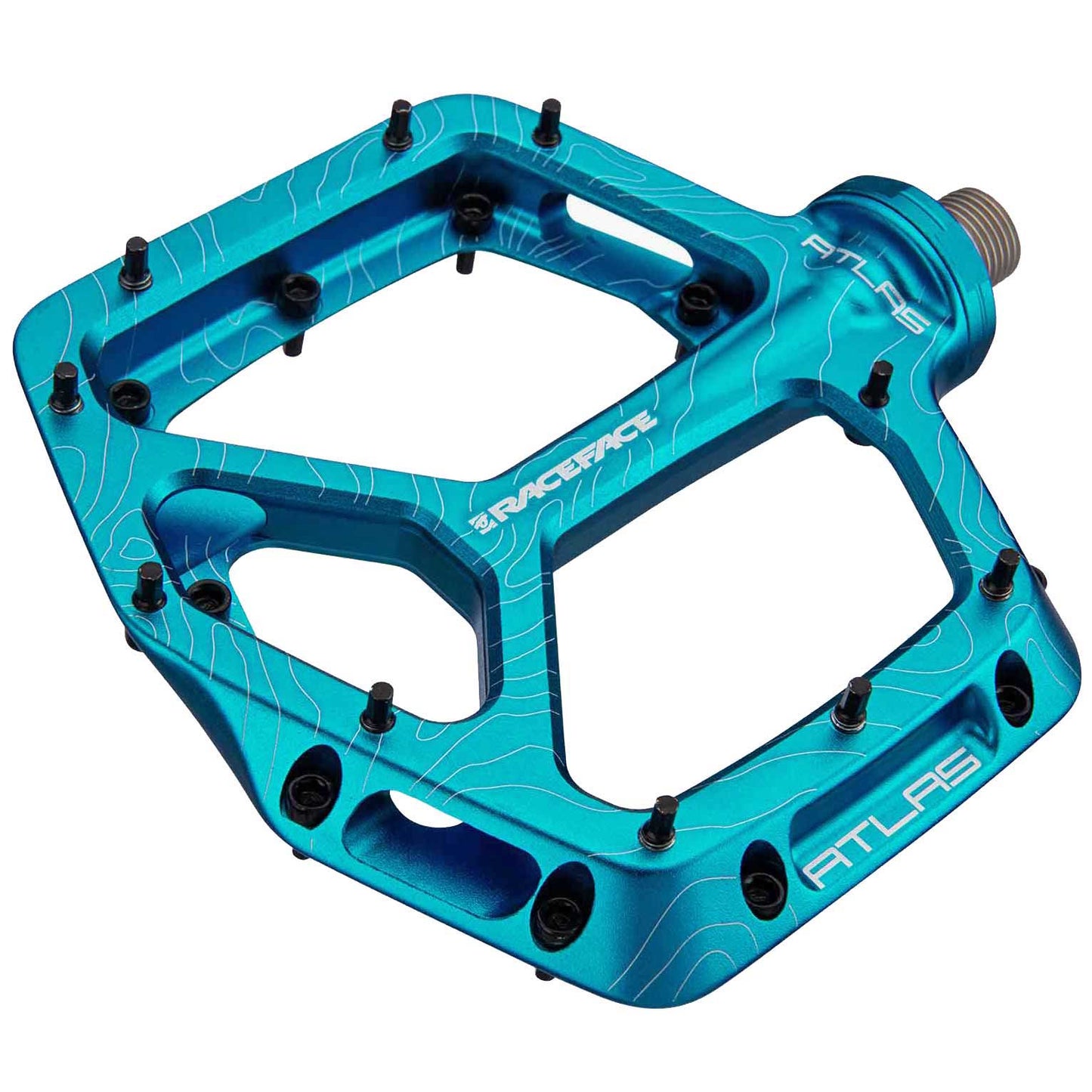 RaceFace Atlas Pedals - Platform Aluminum 9/16" Turquoise - Race Face Pedals