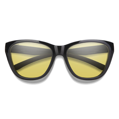 Smith Shoal Sunglasses Black ChromaPop Glass Polarized Low Light Yellow - Smith Sunglasses