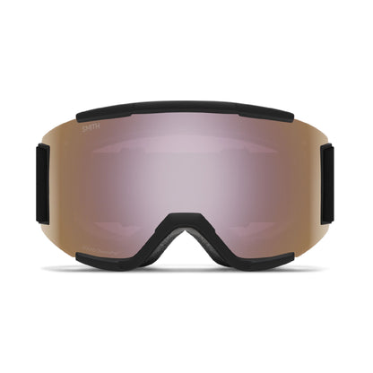 Smith Squad Snow Goggle Black ChromaPop Everyday Rose Gold Mirror - Smith Snow Goggles