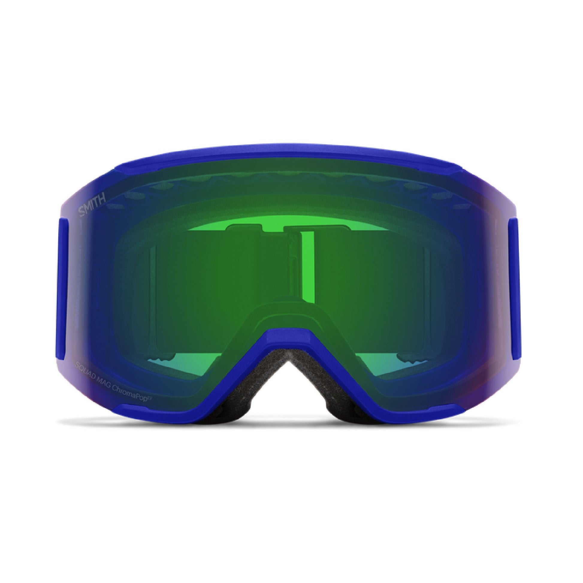 Smith Squad MAG Snow Goggle Lapis Brain Waves / ChromaPop Everyday Green Mirror Snow Goggles