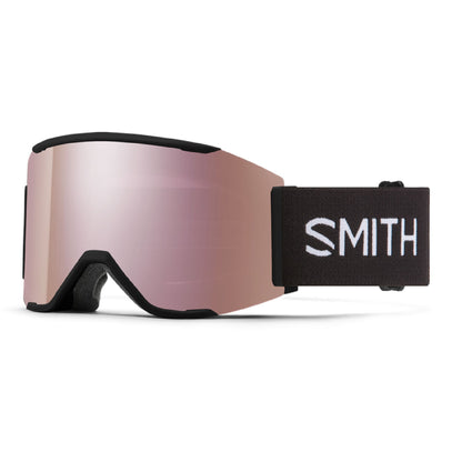 Smith Squad MAG Snow Goggle Black ChromaPop Everyday Rose Gold Mirror - Smith Snow Goggles
