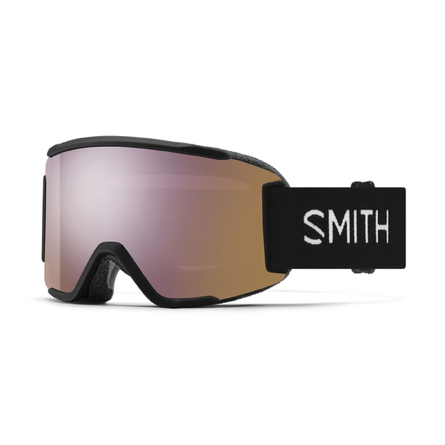 Smith Squad S Low Bridge Fit Snow Goggle Black / ChromaPop Everyday Rose Gold Mirror Snow Goggles