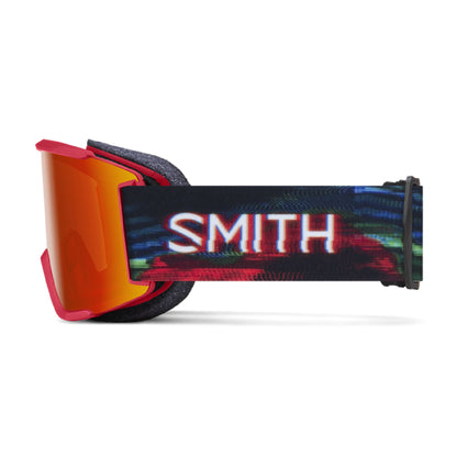 Smith Squad S Snow Goggle Crimson Glitch Hunter ChromaPop Everyday Red Mirror - Smith Snow Goggles