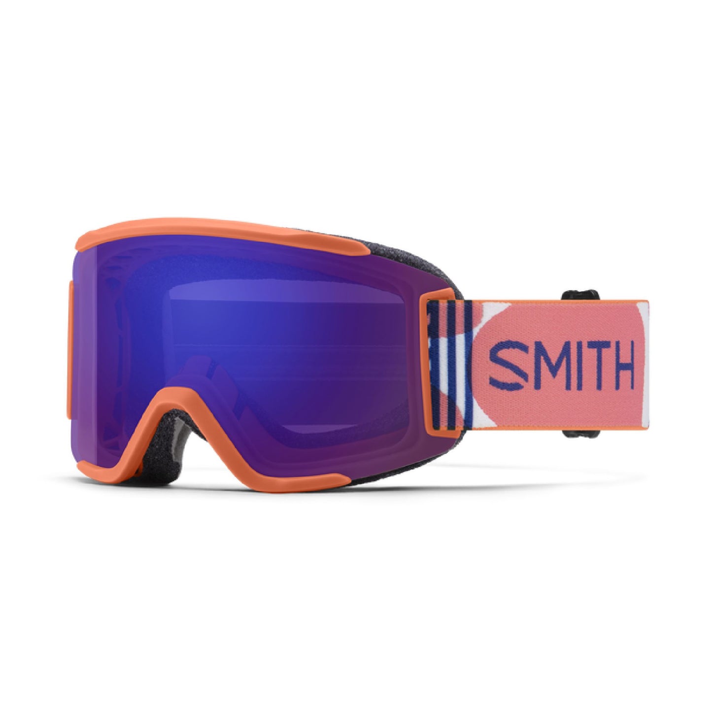 Smith Squad S Snow Goggle Coral Riso Print / ChromaPop Everyday Violet Mirror Snow Goggles