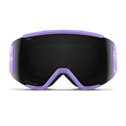 Smith Squad S Low Bridge Fit Snow Goggle Peri Dust Peel ChromaPop Sun Black - Smith Snow Goggles