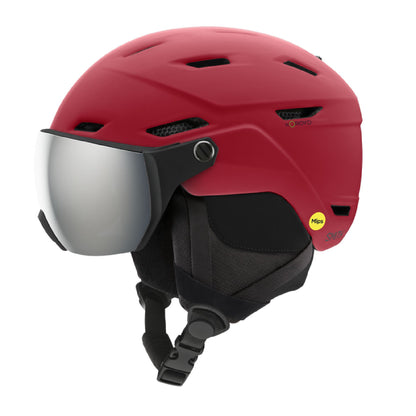 Smith Youth Survey Jr. MIPS Snow Helmet Matte Crimson | Silver Mirror YS\YM - Smith Snow Helmets