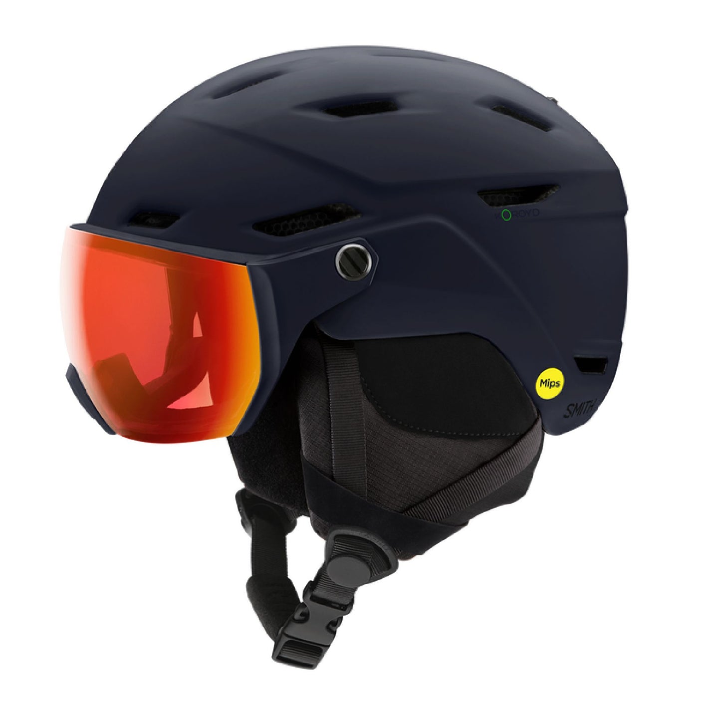 Smith Survey MIPS Snow Helmet Matte Midnight Navy | Chromapop Everyday Red Mirror Snow Helmets
