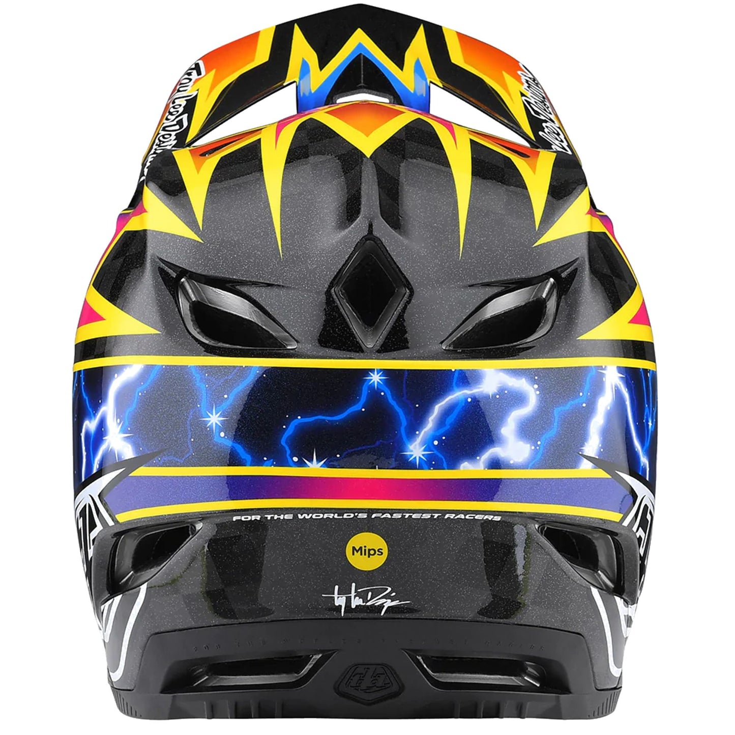 Troy Lee Designs D4 Carbon Helmet Lightning Black M Bike Helmets
