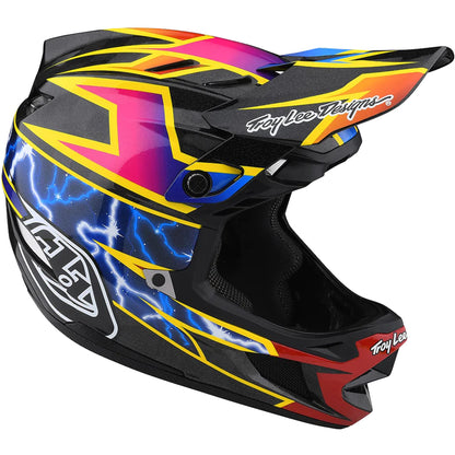 Troy Lee Designs D4 Carbon Helmet Lightning Black M - Troy Lee Designs Bike Helmets