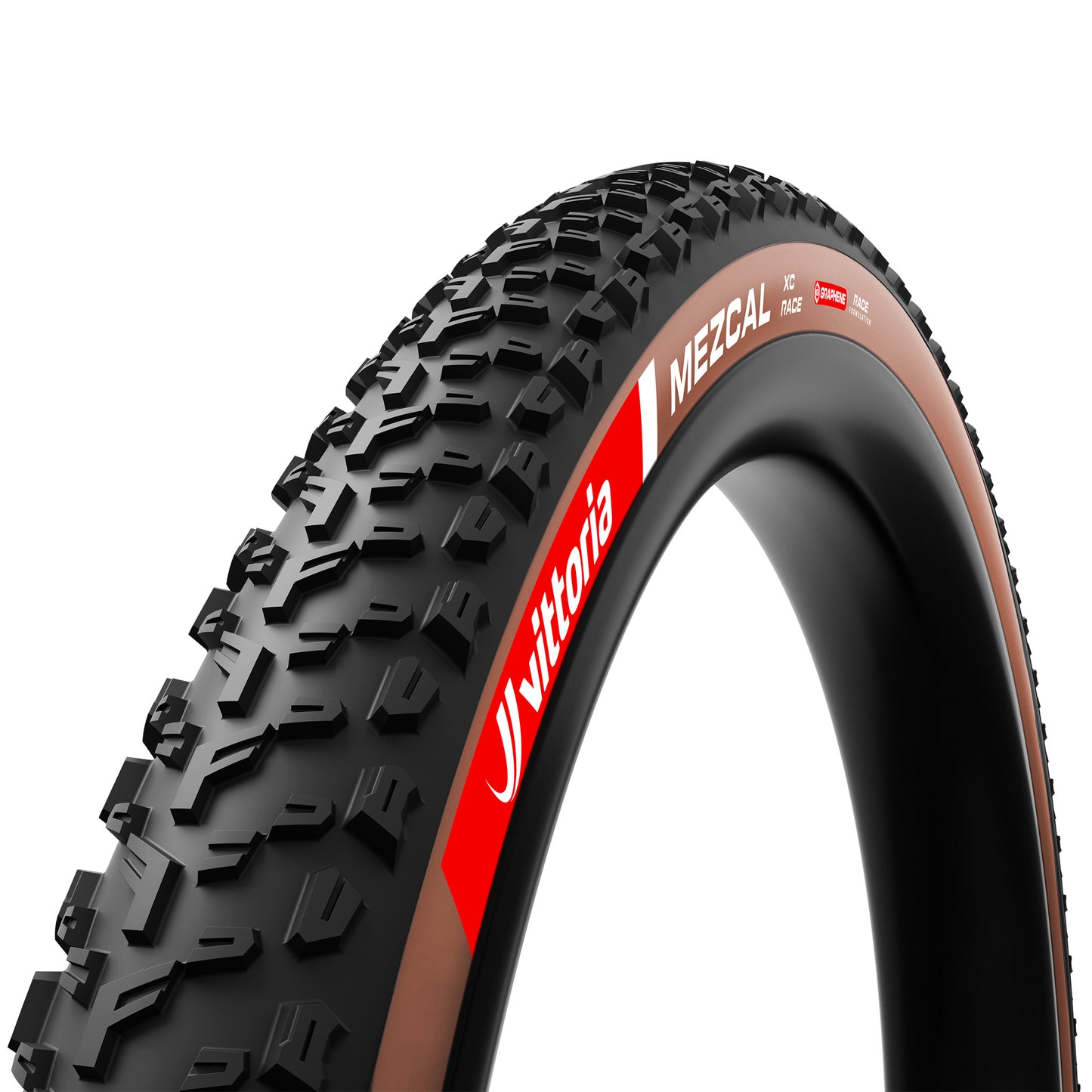 Vittoria Mezcal XC Race Tire - 29 x 2.4 Tubeless Folding Brown Graphene + Silica G2.0 - Vittoria Tires