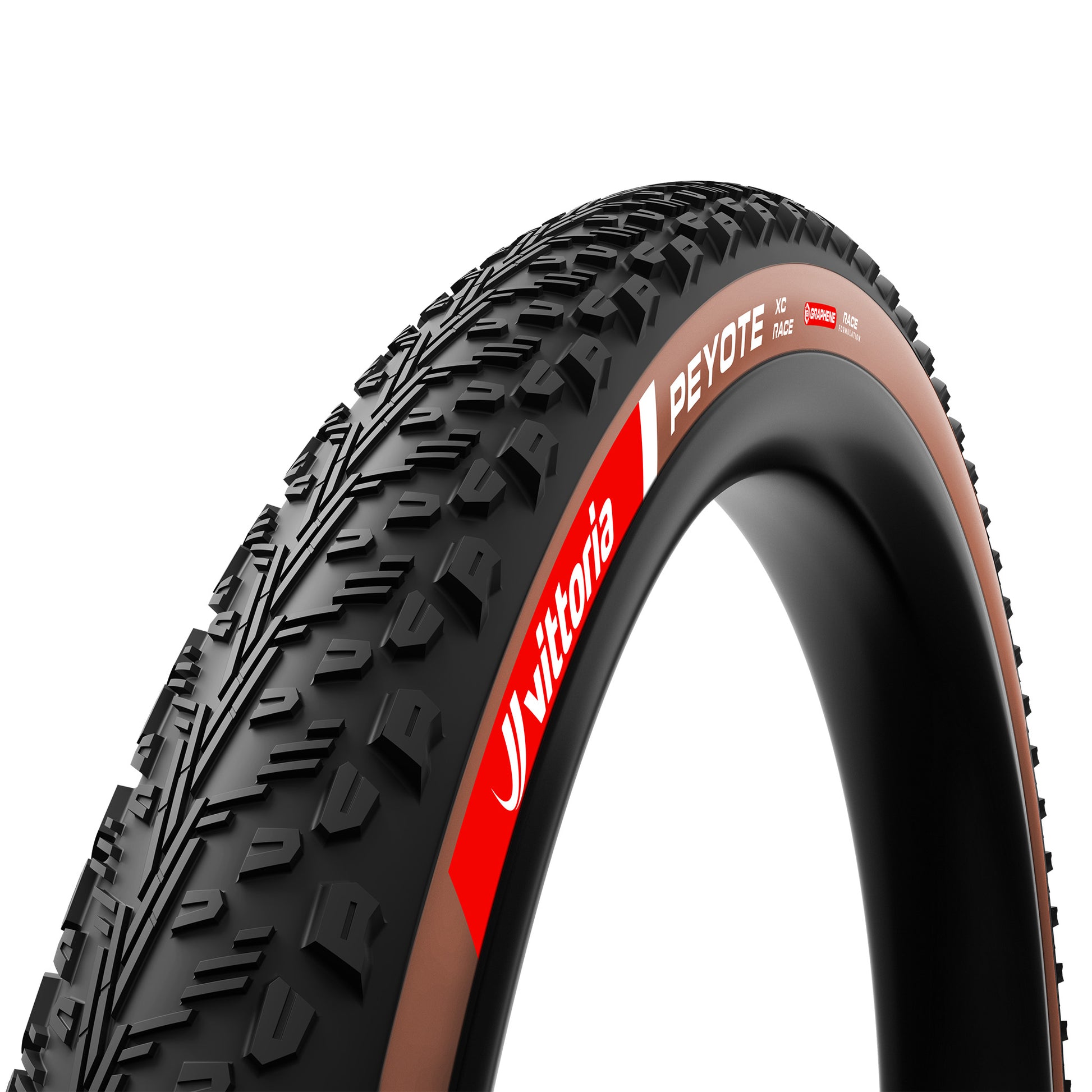 Vittoria Peyote XC Race Tire - 29 x 2.4 Tubeless Folding Brown Graphene + Silica G2.0 - Vittoria Tires